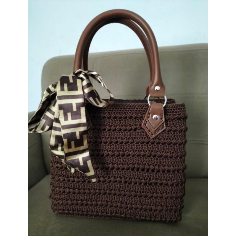 Tas Rajut Selempang wanita Tas Rajut A Wanita Premium Mewah