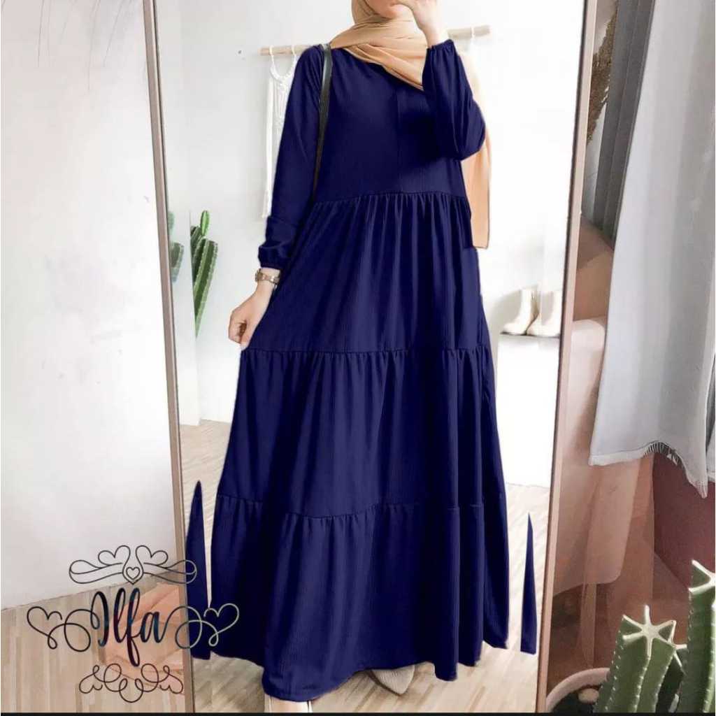 DISKON SPESIAL PAKET HEMAT 100 RIBU 3 PCS GAMIS WANITA SUSUN POLOS GAMIS WANITA KEKININAN SIMPLE DAN