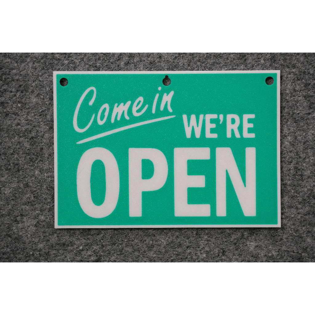

Papan tanda sign open close, buka tutup toko