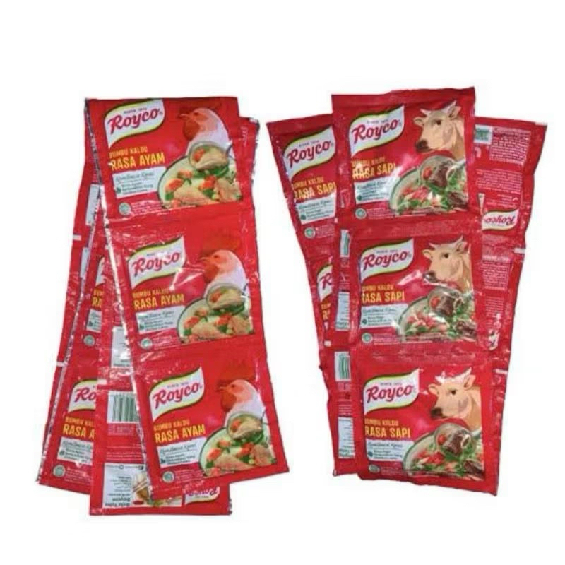 

1 renceng 12 pcs royco bumbu penyedap bumbu sachet kaldu ayam sapi 9gram