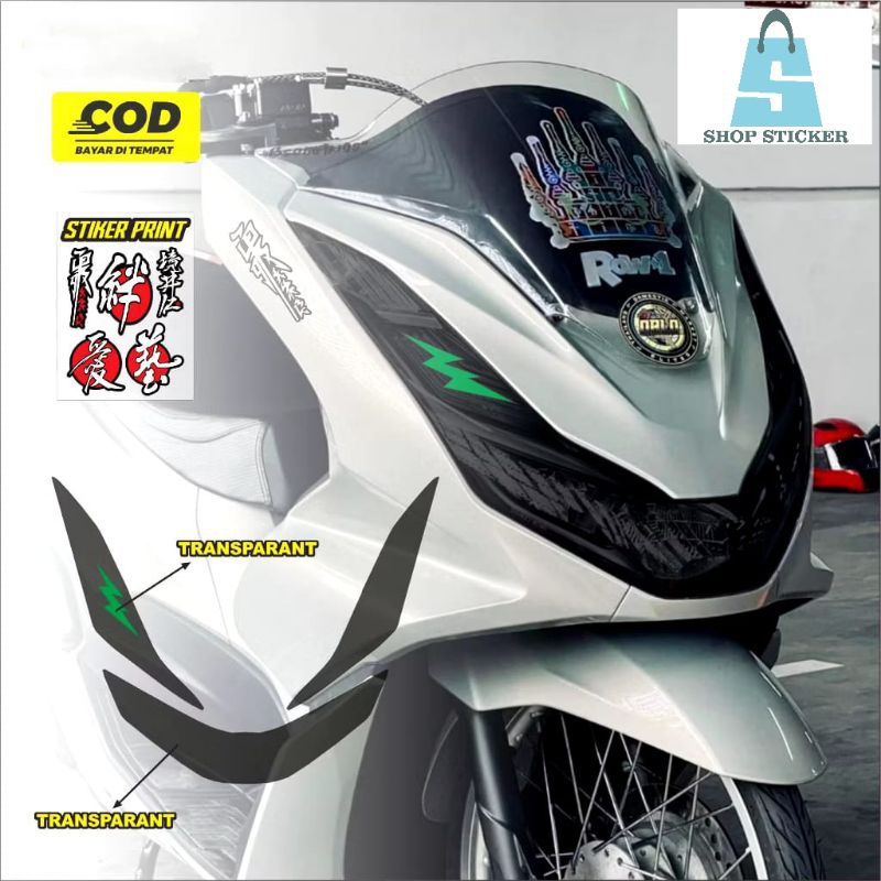 STIKER LAMPU DEPAN PCX 160 - STIKER TRANSPARAN HITAM LAMPU ALIS PCX 160