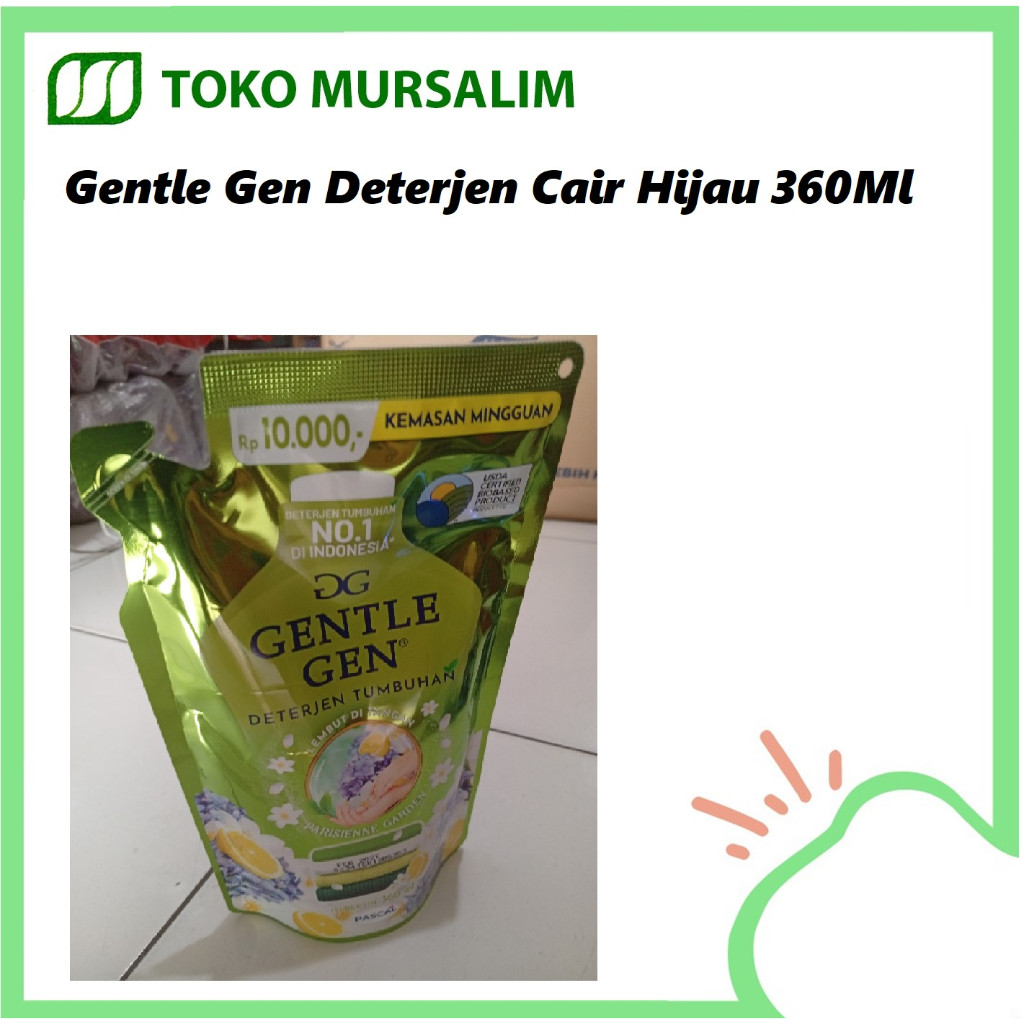 Gentle Gen Deterjen Cair Pansienne Garden/Hijau 360Ml