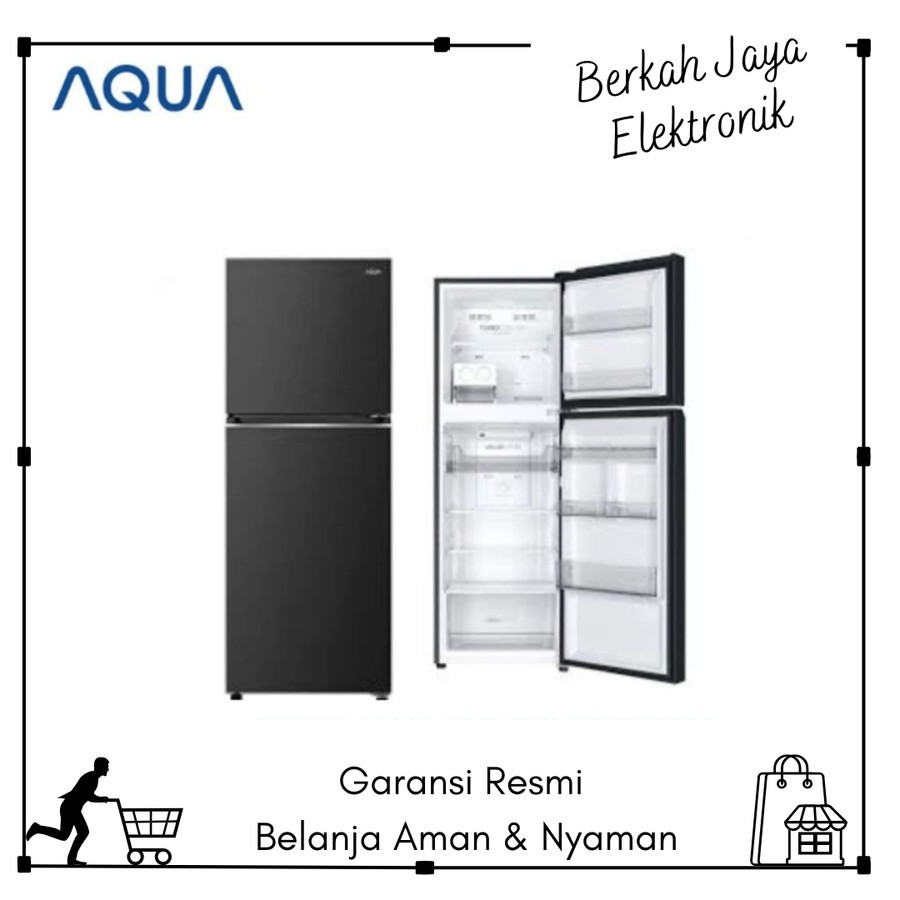 KULKAS AQUA 2 PINTU AQR DTM265RAP (FB) TWIN INVERTER LOW WATT