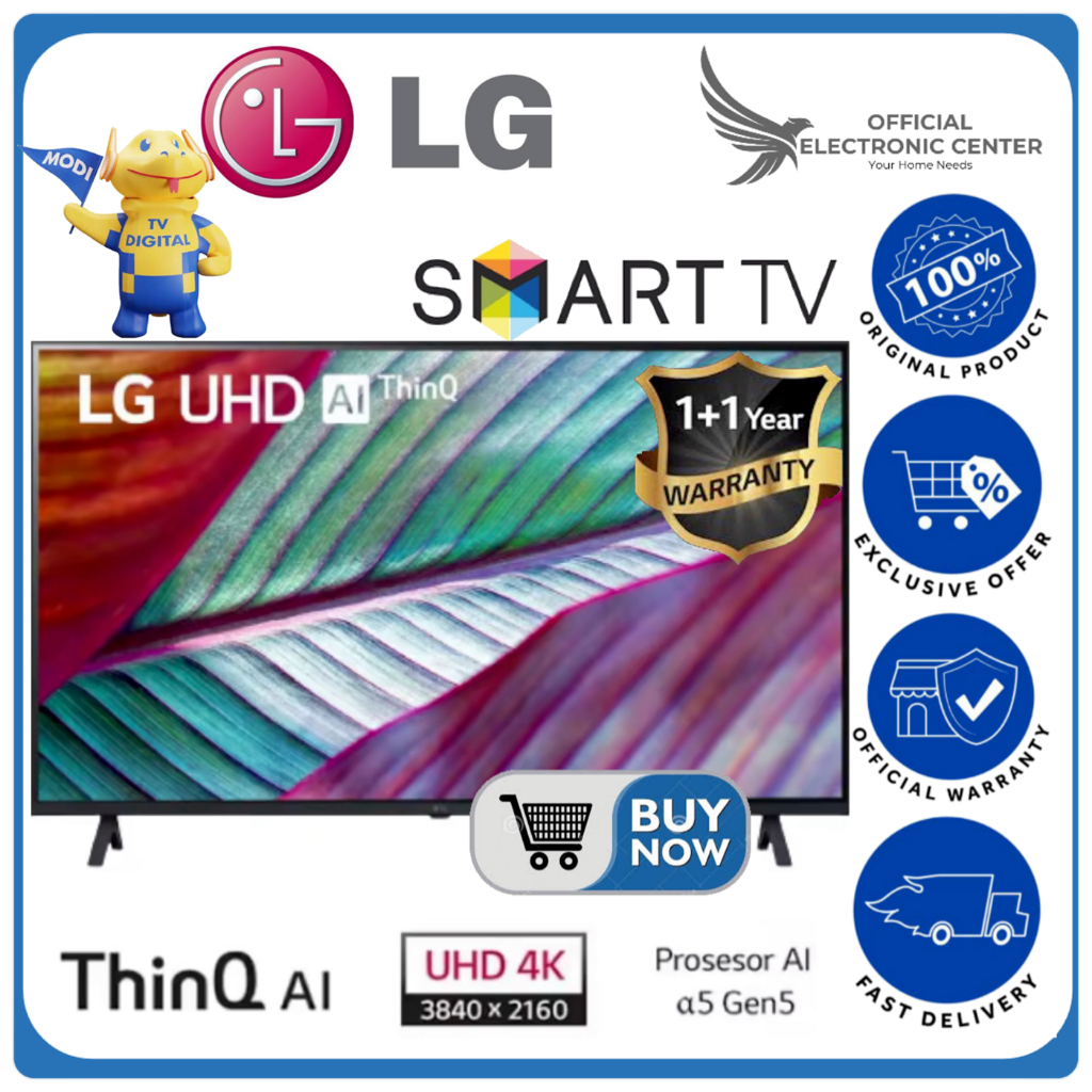 TV LG 50UR7500PSC 50UR75 SMART TV 50INCH 4K UHD DIGITAL TV LG THINQ AI LED LG SMART TV 50"