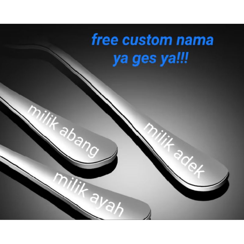 [READYYY] sendok / garpu stainless free custom nama