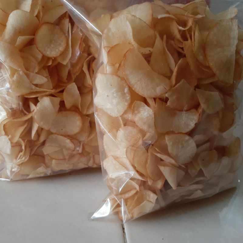 

PROMO 2 BUNGKUS JUMBO / KERIPIK SINGKONG ORIGINAL ASIN GARING / KEMASAN JUMBO SERBA 150 GRAM