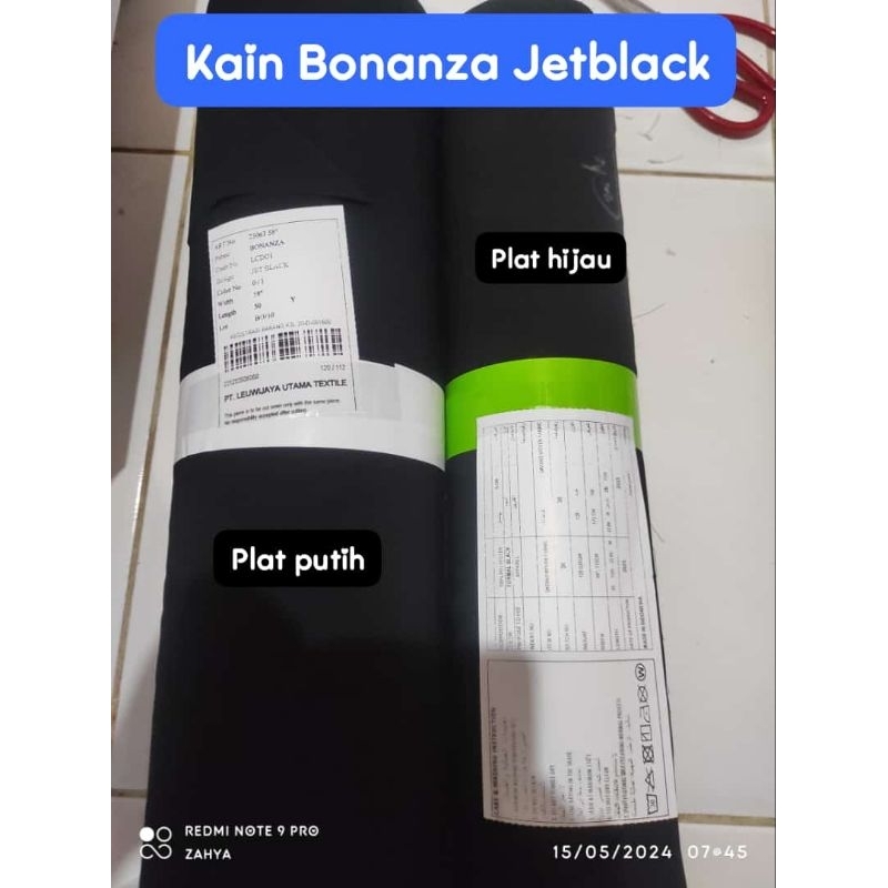 KAIN BONANZA jetblack L170 per 10cm dan 25cm ZAHYA GALERI