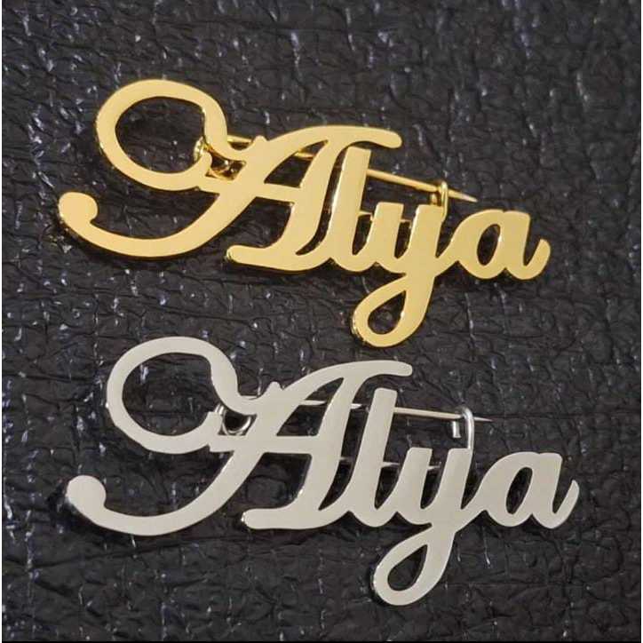 Bros Nama Custom - Bros Nama Cantik - Bros Wanita