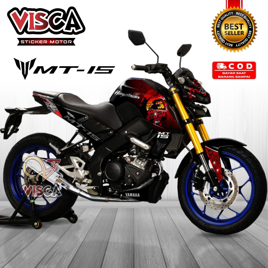 Stiker Decal Yamaha MT 15 Dekal Mt 15 Striping Mt 15 Variasi Decal Mt 15 Full Body Hayabusa