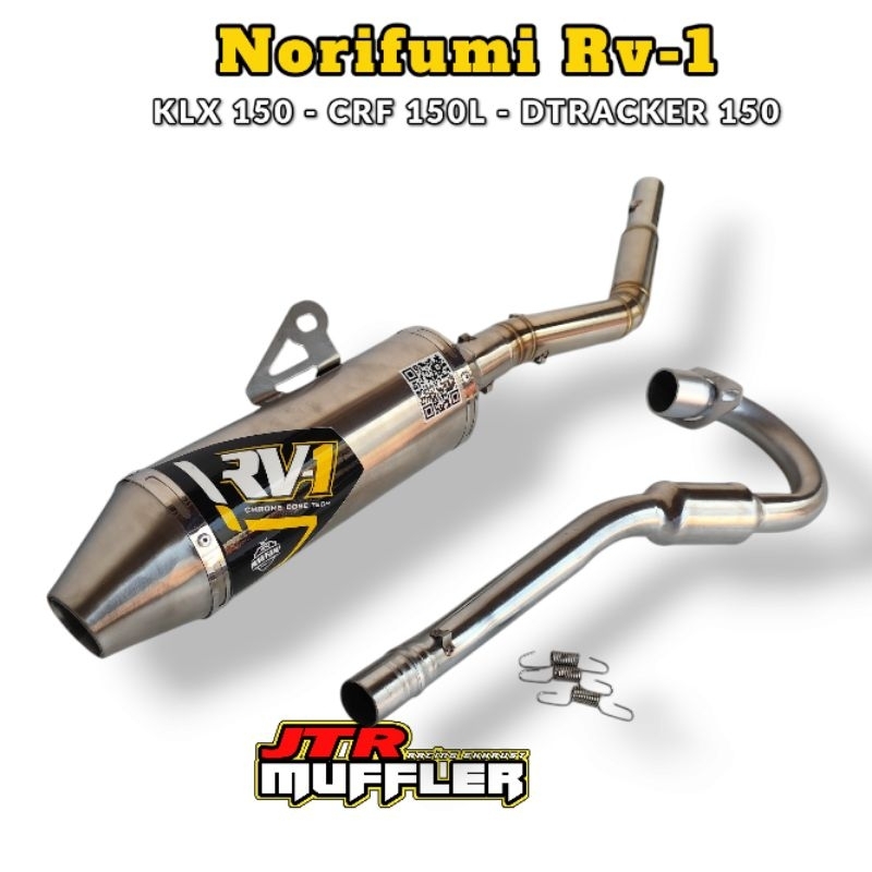 Knalpot racing NORIFUMI RV1 KLX 150 CRF 150L DTRACKER 150 full set lengkap