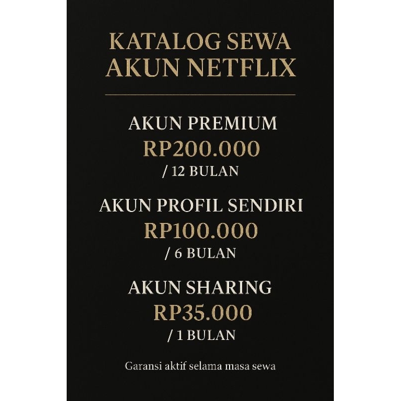 langganan Netflix bulanan