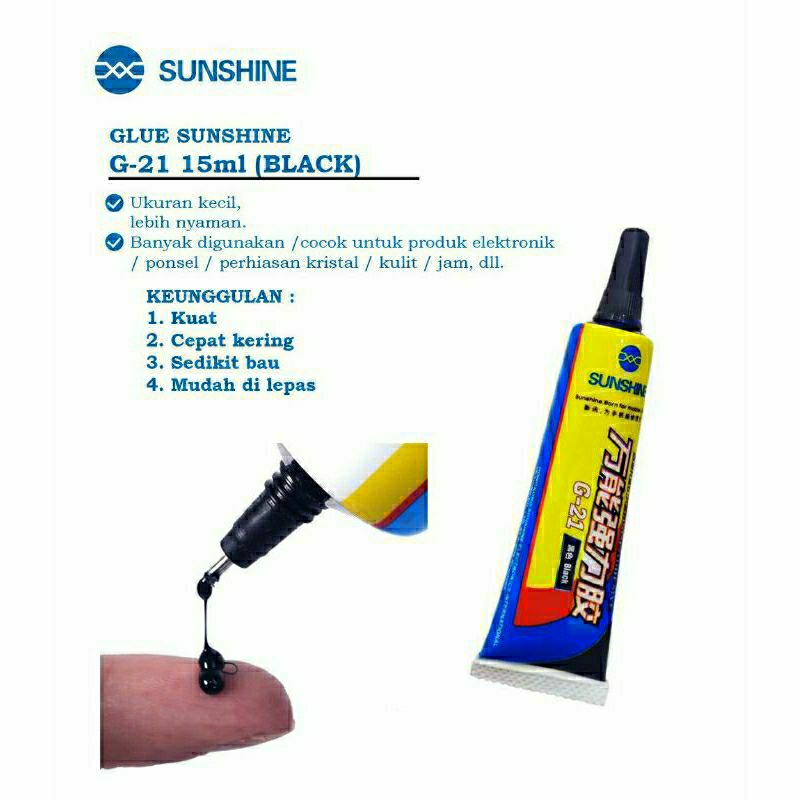

Lem Glue Sunshine G-21 15ml (black)