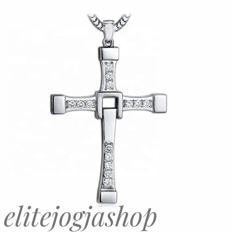 Luxuriouz Vin Diesel Cross Pedant Titanium Necklace / Kalung Salib Titanium Pria