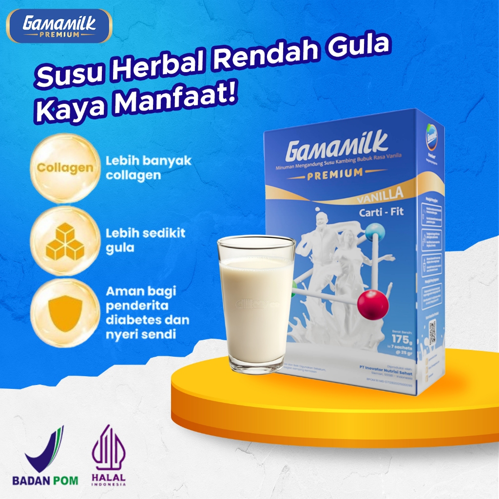 

GAMAMILK PREMIUM - (1 BOX) Susu Kambing Etawa Obat Nyeri Sendi dan Asam Urat