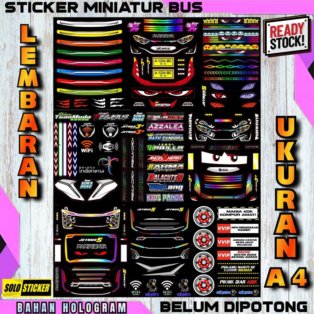 

Stiker Miniatur Bis Sticker Bis Mainan Asesoris HeadLamp