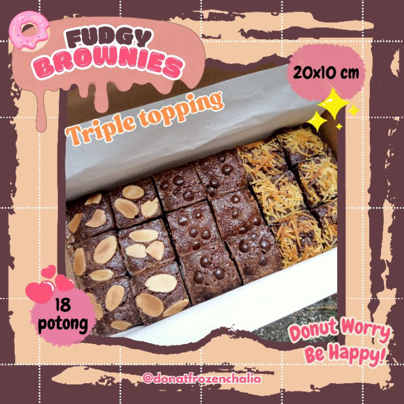 

[Chalia] FUDGY BROWNIES/ BROWNIES SEKAT 20×10 CM ISI 18 PCS