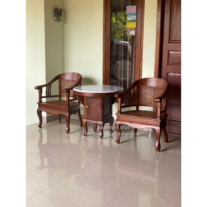 Kursi Teras Jati Jepara I Kursi Teras Rotan Jati Jepara
