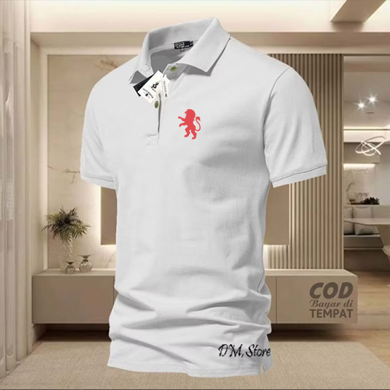 Apis Style Polo Shirt Kerah Import Giordano Lb Text Merah Terkeren Premium Quality