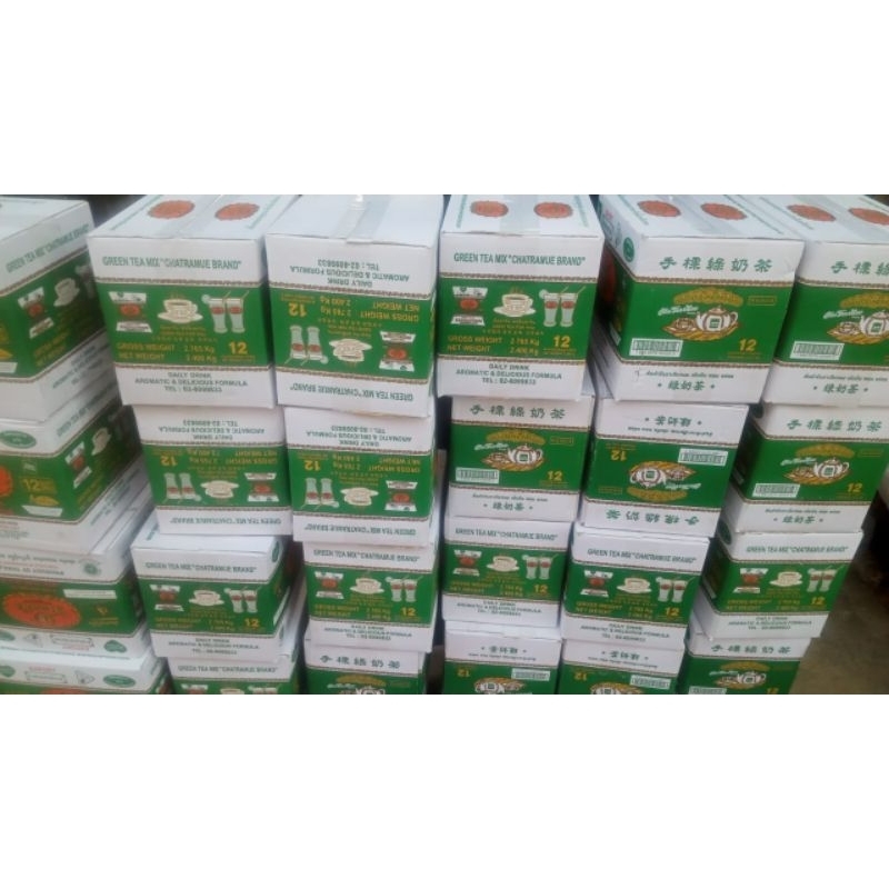 

Thai tea green tea chatramue 2dus //24bungkus isi per kemasan 200g sudah BPOM Resmi dan logo halal