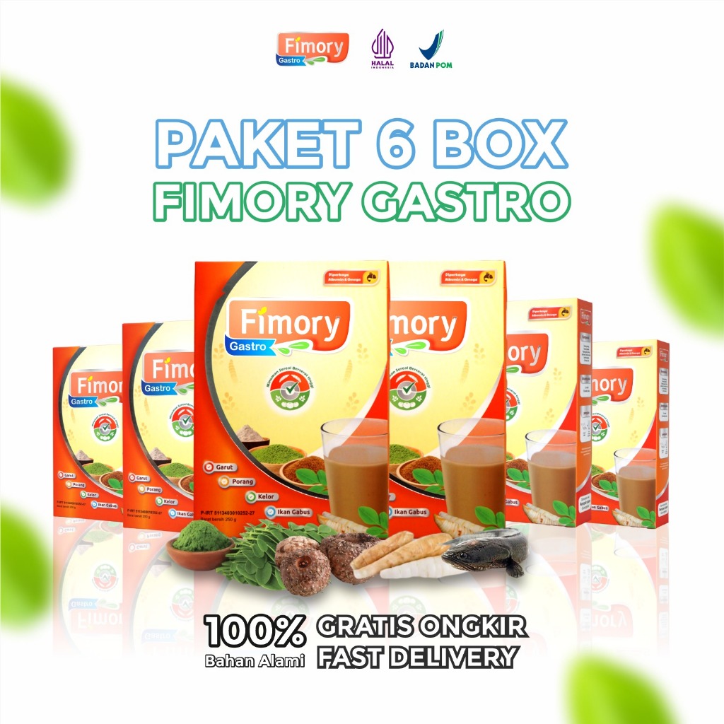 

6 Box Fimory Gastro Ampuh Atasi Asam Lambung Gerd Dan Tukak Lambung Minuman Nutrisekal Umbi Garut
