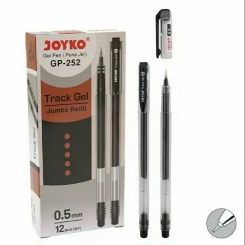 

Pulpen Joyko Gel Gp-252 0.5mm Track Gel-Hitam