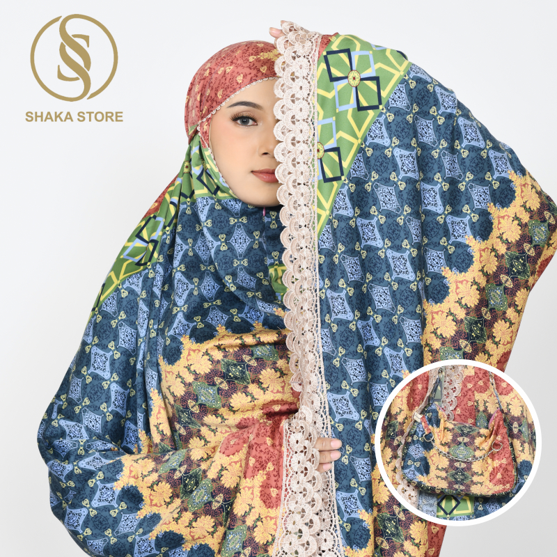 Mukena Dewasa Maxmara Daily Luxury 2in1 Mukena Silk Premium Motif Printing Mewah