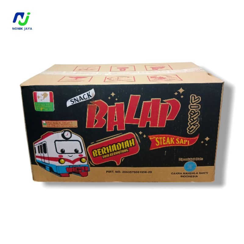 

( READY STOK ) Snack BALAP Steak Rasa Sapi 1 Dus Isi 40 Pcs@23g
