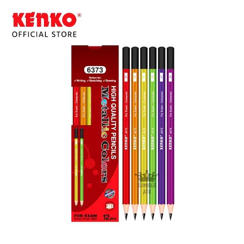

PENSIL KENKO 2B METALIK 6373 12PCS / Pensil Kenko 2B 1 Lusin