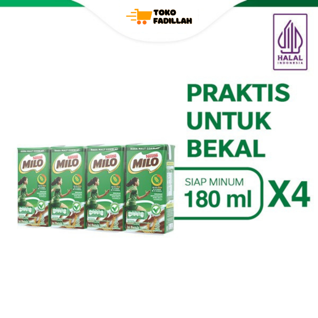 

MILO ACTIV-GO Susu Cokelat UHT 180ml x 4 Pcs