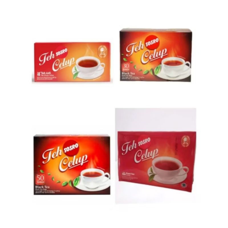 TEH CELUP SOSRO (ISI 15, 30, 50, 100BAG) - Teh Celup Sosro / Teh Celup Poci / Teh Hitam Berkualitas 