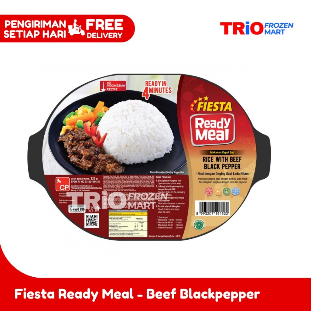 

FIESTA Ready Meal Rice With Beef Black Pepper Nasi dengan Sapi Lada Hitam