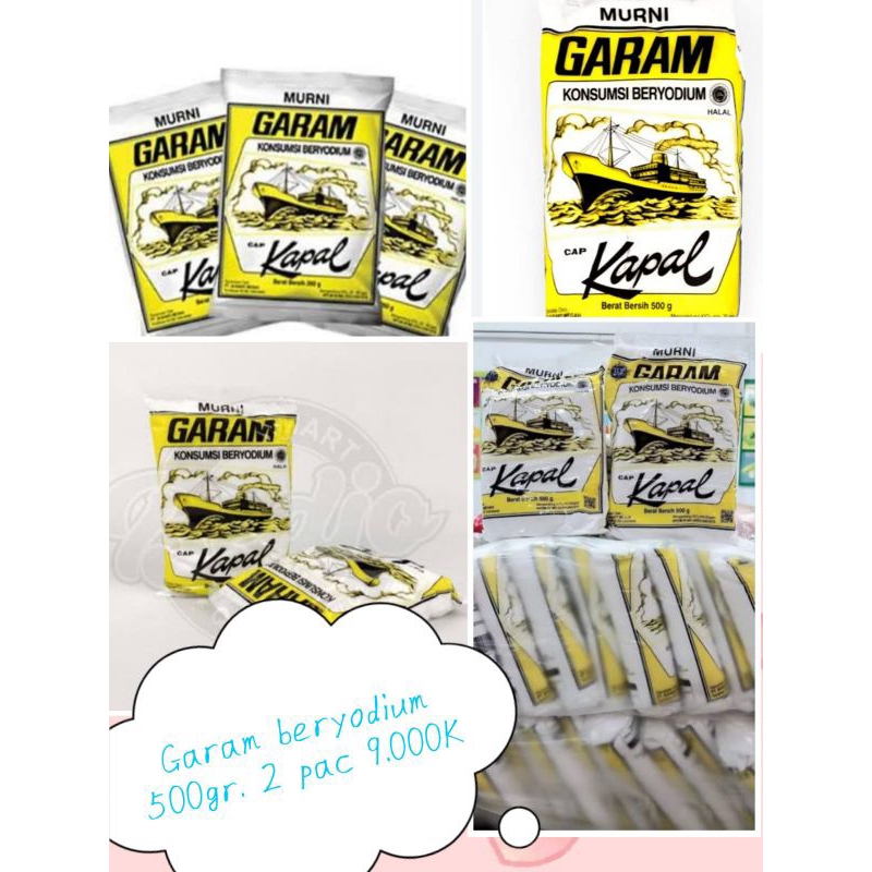

garam cap kapal farian 250g dan 500g minimal beli 2 pac