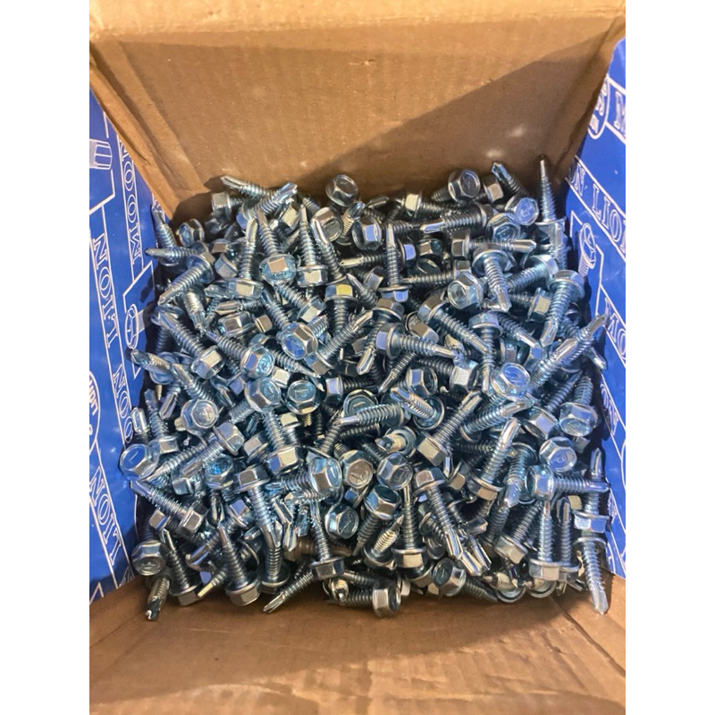 Sekrup baja ringan isi 100 ukuran 2cm baut baja ringan drilling sekrup