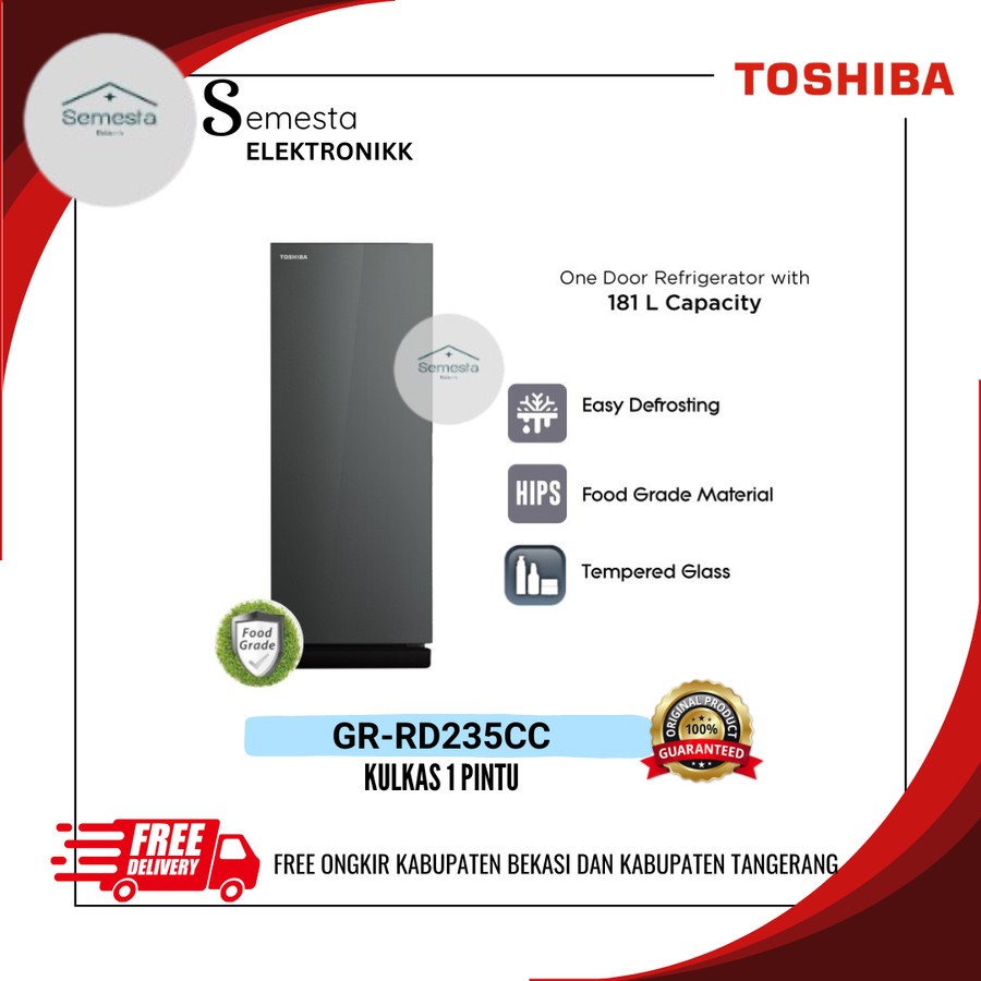 Toshiba GR-RD235CC Kulkas Toshiba 1 Pintu