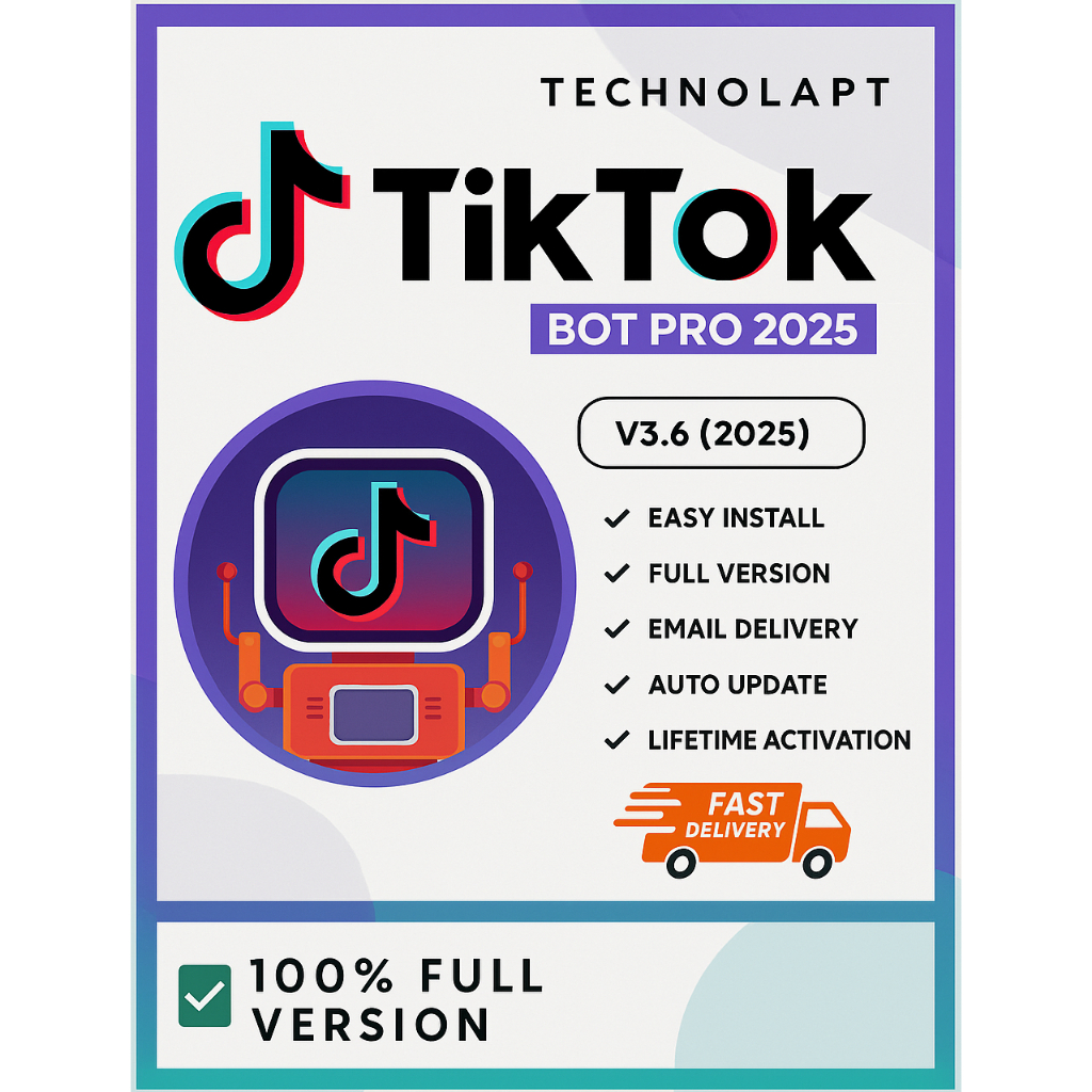Tiktok Bot Pro 2025 v3.6 Premium | Auto Follower Like Komentar | Fast Delivery & Lifetime