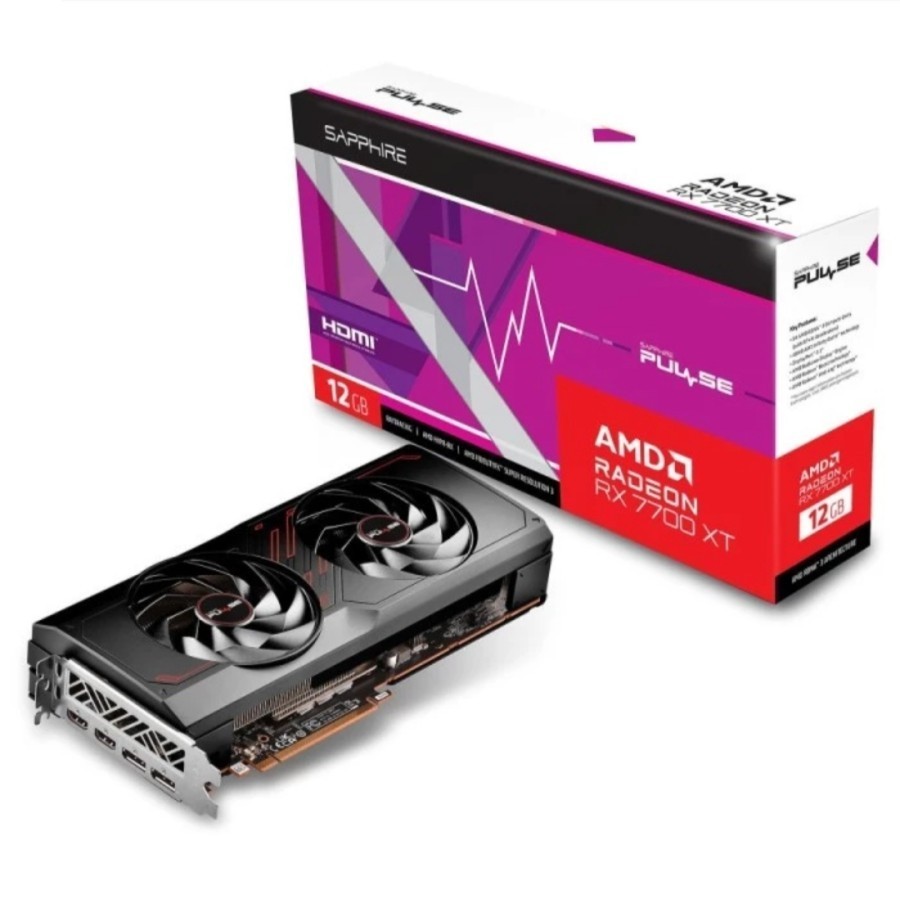 Sapphire PULSE Radeon RX 7700 XT Gaming | VGA AMD RADEON RX 7700 XT