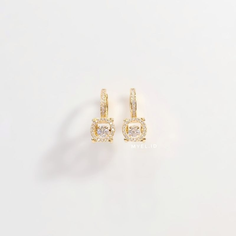 AT4125 - ANTING RHODIUM WANITA DANCING STONE ELEGAN