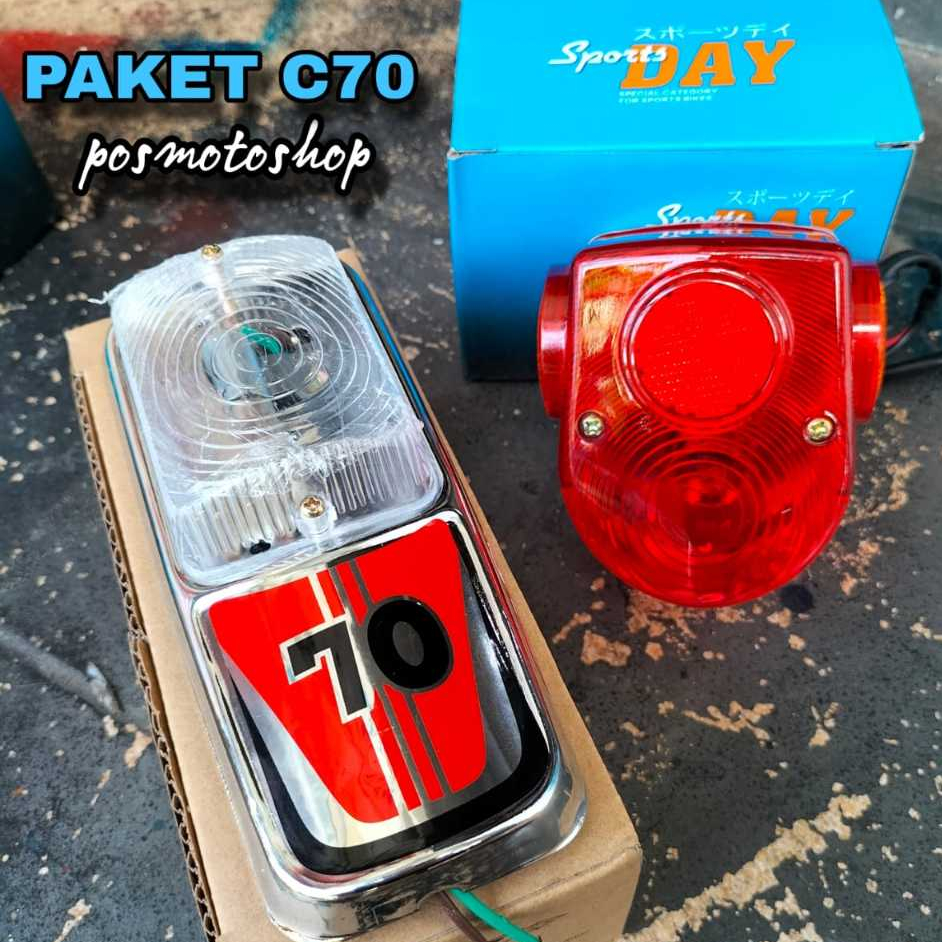 LAMPU STOP C70 LAMPU SENJA C70 STOPLAMP SET LAMPU SENJA C70 C90 C50