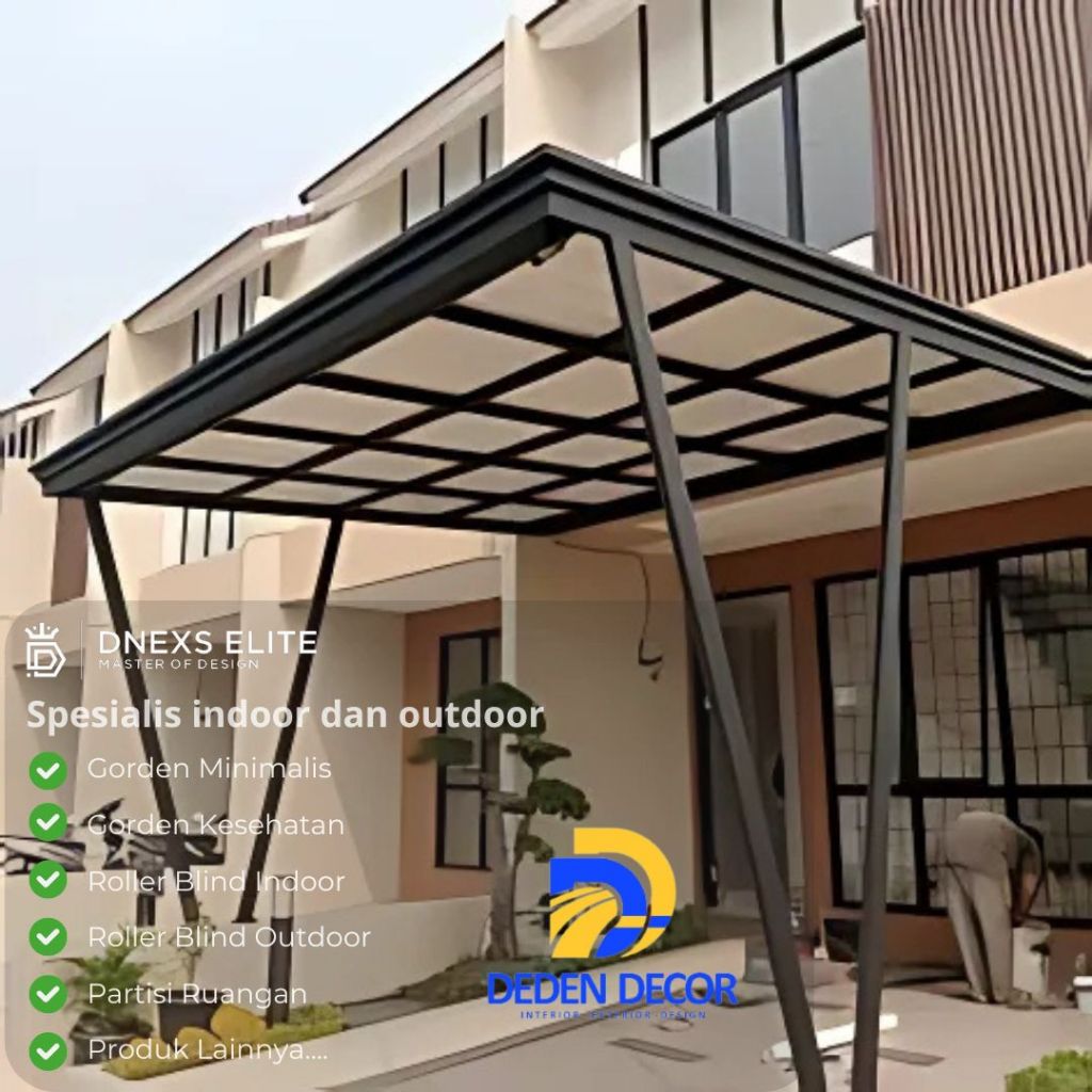 Kanopi alderon single layer / Atap kanopi tahan panas awet dan anti berisik suara hujan