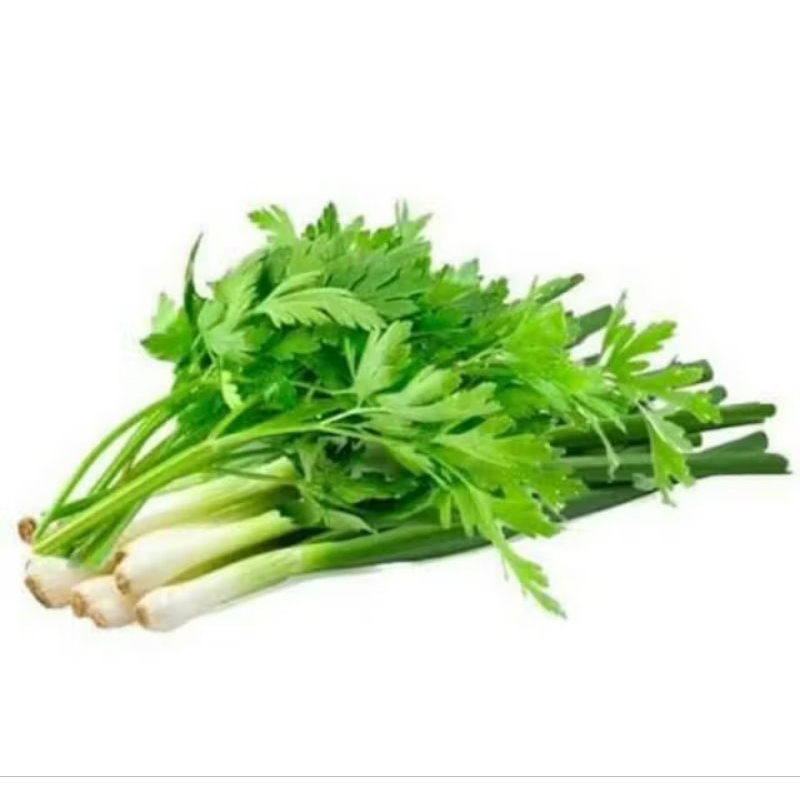 

Daun bawang dan daun seledri