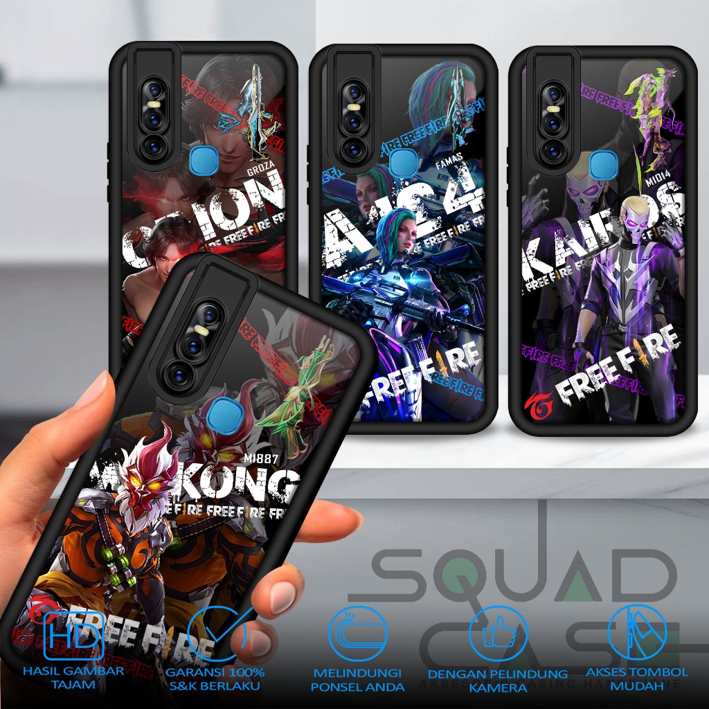 Case Vivo V15 Casing terbaru Squad Case motif FF Case hp Case hanphone Case terbaru case terlaris ca