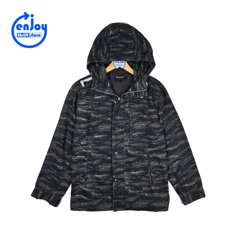 casual jacket MONOFLOW camo army jeans second preloved