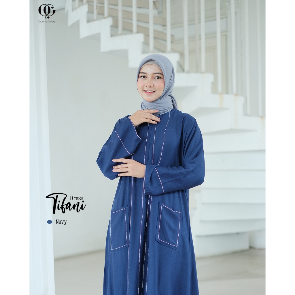 Gamis Abaya Rayon Motif Lis Simpel [Tifani Dress]