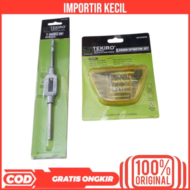 TEKIRO PAKET TAP BALIK BAUT PATAH 6PCS + GAGANG TAP BALIK HANDLE TAP