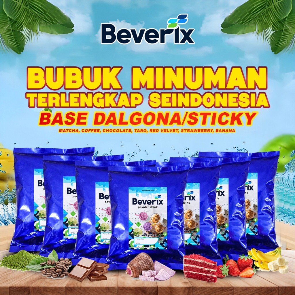 

BEVERIX [Series] Bubuk Minuman Sticky Milk Premium Dalgona Aneka Rasa Beverix Powder 1 Kg