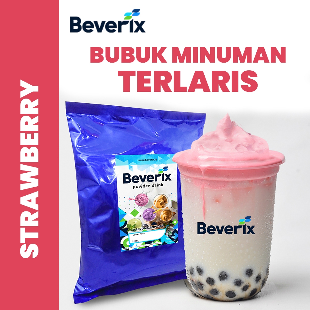 

BEVERIX Bubuk Minuman Sticky Milk Premium Dalgona Rasa Strawberry Stroberi 1 Kg