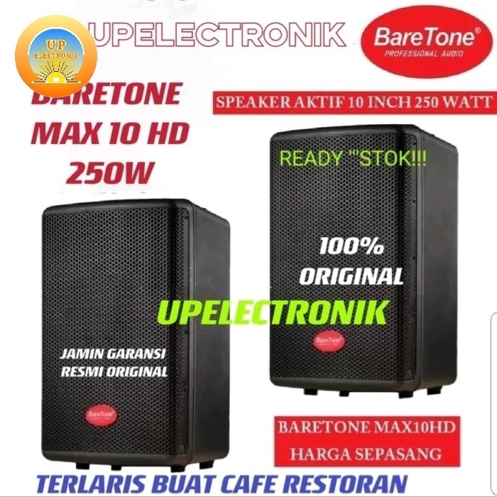 Speaker Aktif 10 Inch Baretone MAX10HD Sepasang Original