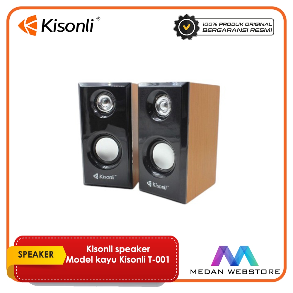 KISONLI T-001 SPEAKER USB LAPTOP PC KOMPUTER Garansi Resmi 1 Tahun