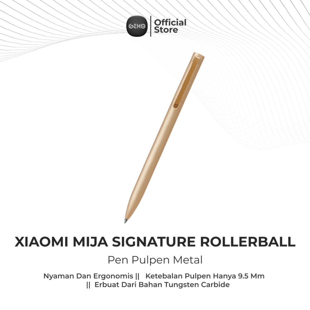 

NEW PRODUCT XIAOMI SIGNATURE ROLLERBALL PEN PULPEN METAL - GOLD JAVABSJSG