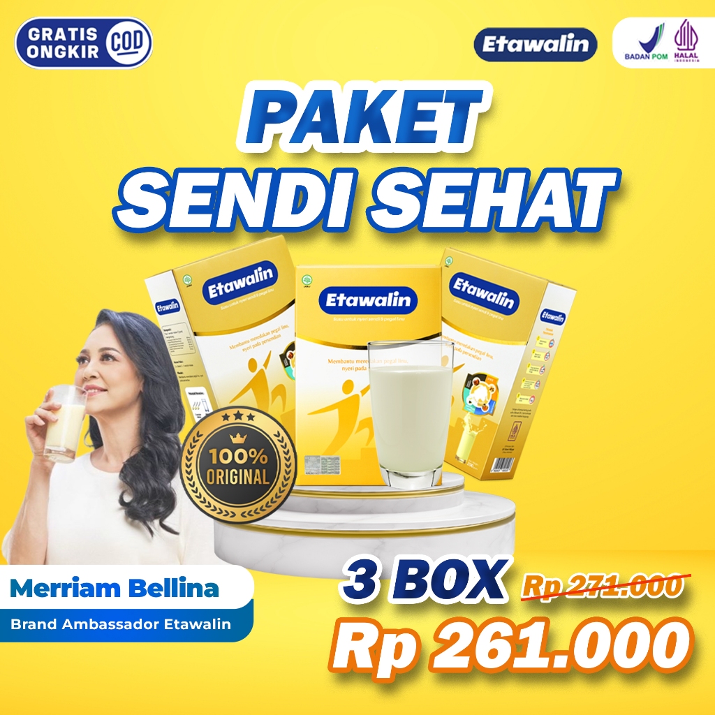 

[DISKON] Susu Etawalin 3 Box - Atasi Nyeri Sendi Anti Asam Urat Rematik Reumatik Original Store